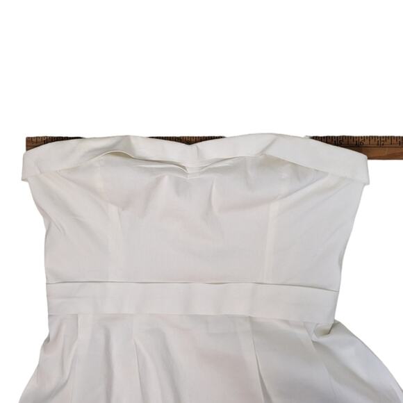 BCBGMaxAzria Annika White Strapless Dress 10 Bridal Y2K - Picture 5 of 11